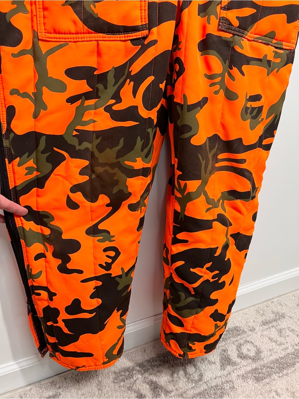 VTG Chiller Killer Saftbak Orange Camo Insulated Hunting Coveralls Workwear XL - Picture 7 of 15